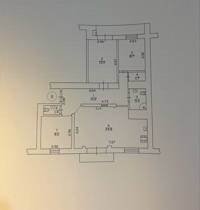 Квартира на вул. Академіка Заболотного, 136-А в Києві, ID 319149, фото №20