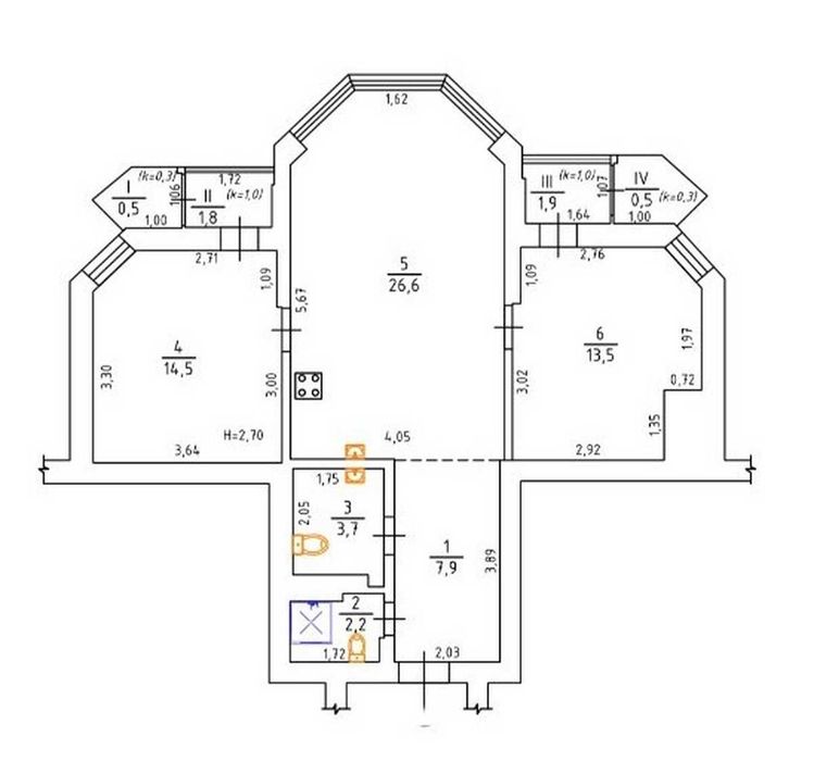 Квартира на вул. Поправки, 4/39А в Києві, ID 318975, фото №17
