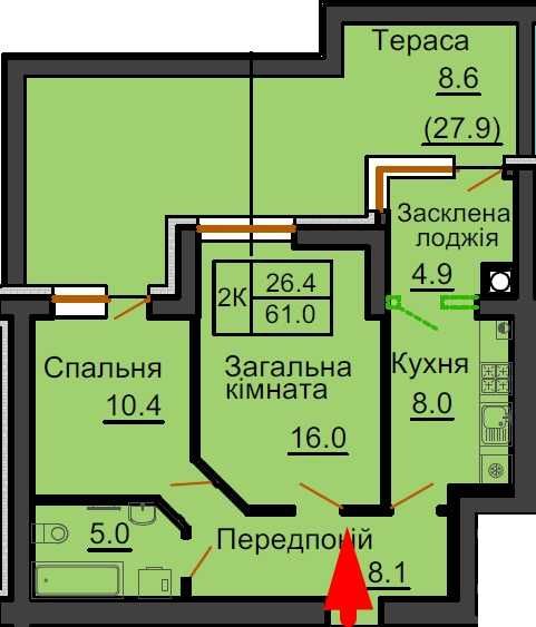 Квартира на ЖК Софія Роял в Київ, ID 318830, фото №2