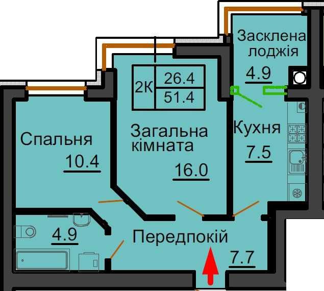 Квартира на ЖК Софія Роял в Києві, ID 317994, фото №2