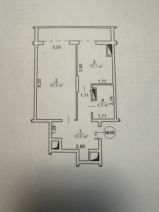 Квартира на вул. Митницька, 42 в Черкасах, ID 317470, фото №15