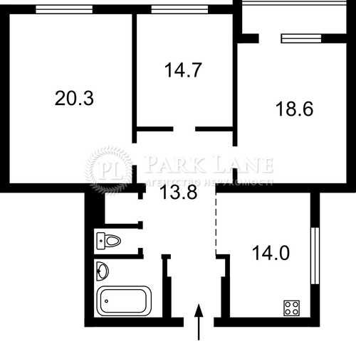 Квартира на вул. Грушевського, 34 в Київ, ID 324958, фото №3