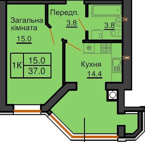 Квартира на ЖК Софія Нова в Київ, ID 337250, фото №1