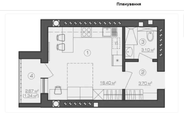 Квартира на ЖК Brickwood 2 в Київ, ID 326028, фото №1