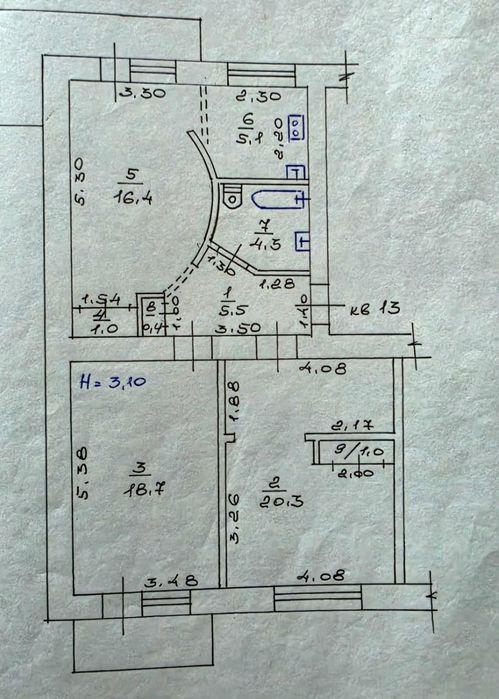 Квартира на Немецкий въезд 3а в Харків, ID 326116, фото №1