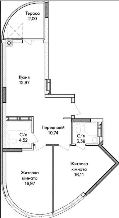 Квартира на вул. Ірпеня, 38 в Київ, ID 327126, фото №4