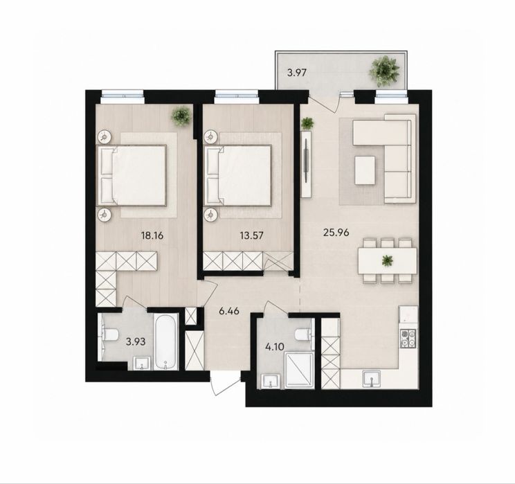 Квартира на ЖК Avalon Yard в Львів, ID 327238, фото №2