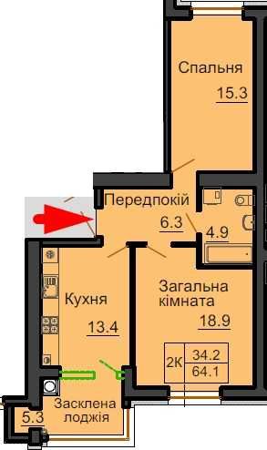 Квартира на ЖК Софія Роял в Київ, ID 327726, фото №2