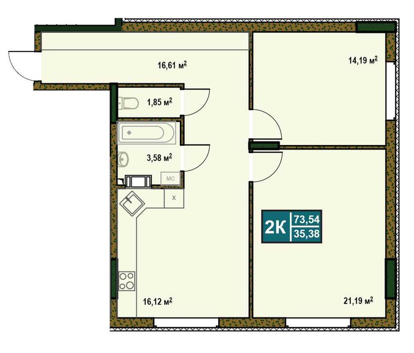 Квартира на вул. Антонія Михайловського, 94 в Київ, ID 327815, фото №3