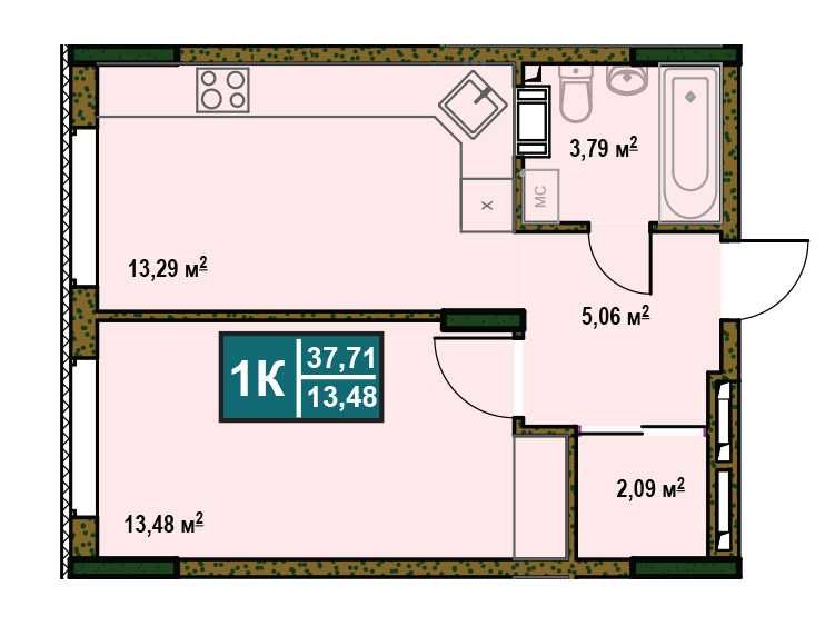 Квартира на вул. Антонія Михайловського, 94 в Київ, ID 327833, фото №3