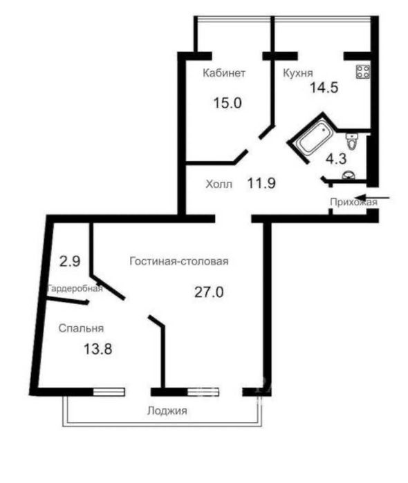 Квартира на вул. Велика Житомирська, 14 в Києві, ID 327850, фото №6