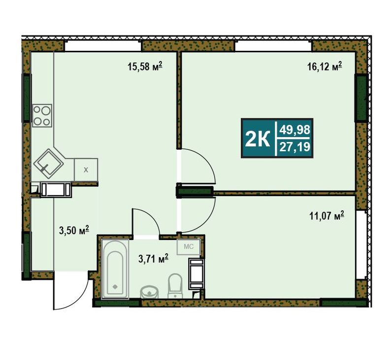 Квартира на ЖК Comfort Hall в Київ, ID 328320, фото №2
