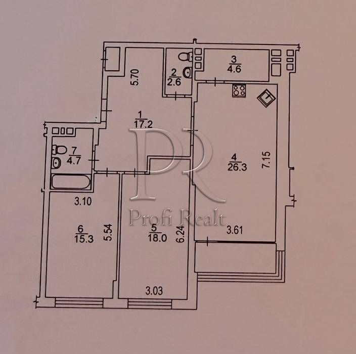 Квартира на вул. Олександра Олеся, 4А в Києві, ID 329533, фото №14