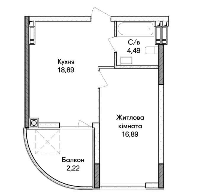 Квартира на вул. Ірпінь, 39 в Києві, ID 329606, фото №9