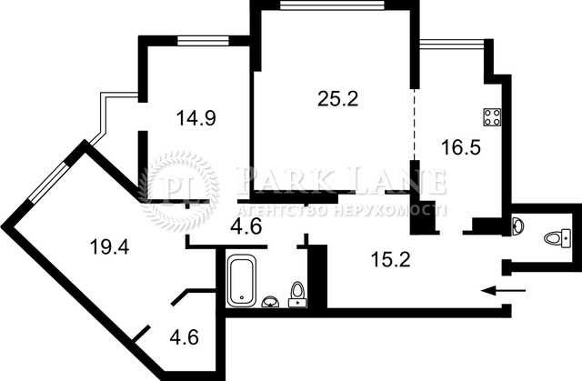 Квартира на Срібнокільська в Київ, ID 329687, фото №4