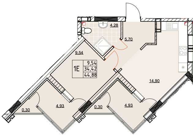 Квартира на Гостомельське шосе, 49 в Київ, ID 330080, фото №4