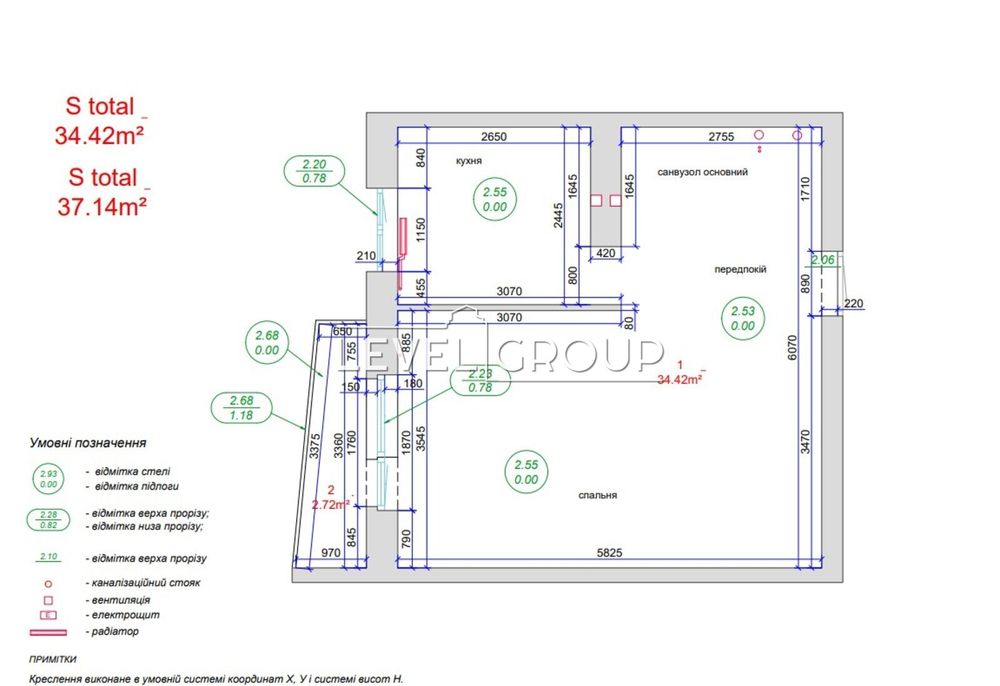 Квартира на вул. Олега Мудрака, 19 в Київ, ID 330419, фото №1
