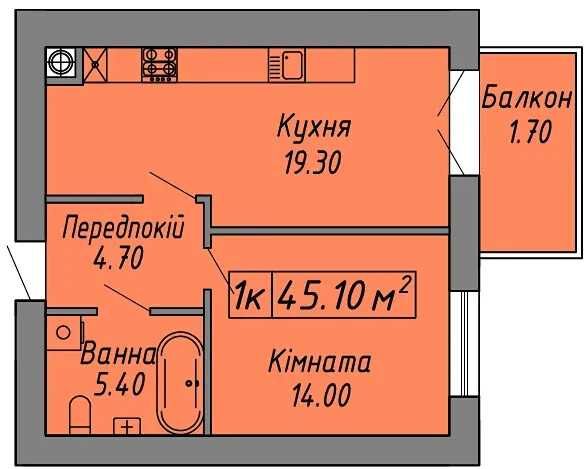 Квартира на ЖК Скандинавія в Івано-Франківську, ID 330544, фото №6