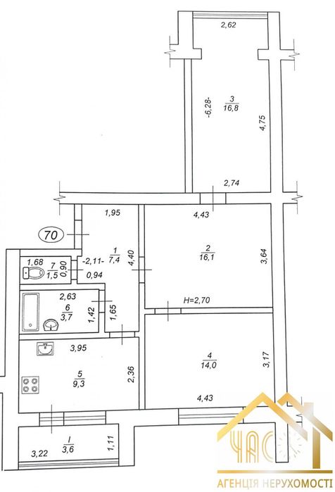 Квартира на ЖК «Молодіжне містечко» в Києві, ID 330575, фото №18