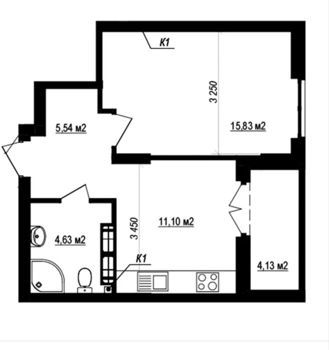 Квартира на Гранд Щасливий в Київ, ID 331125, фото №1