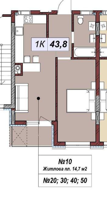 Квартира на вул. Навроцького, 33 в Львів, ID 331383, фото №2