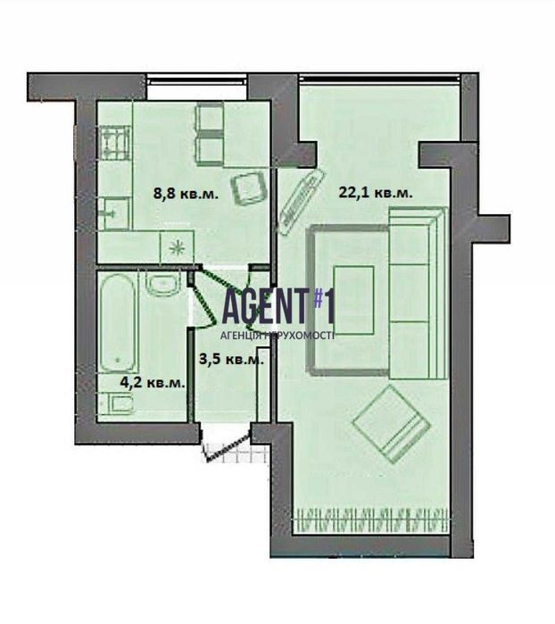 Квартира на вул. Волинська, 8 в Києві, ID 331463, фото №12