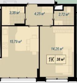 Квартира на ЖК West Hill в Івано-Франківську, ID 332062, фото №14