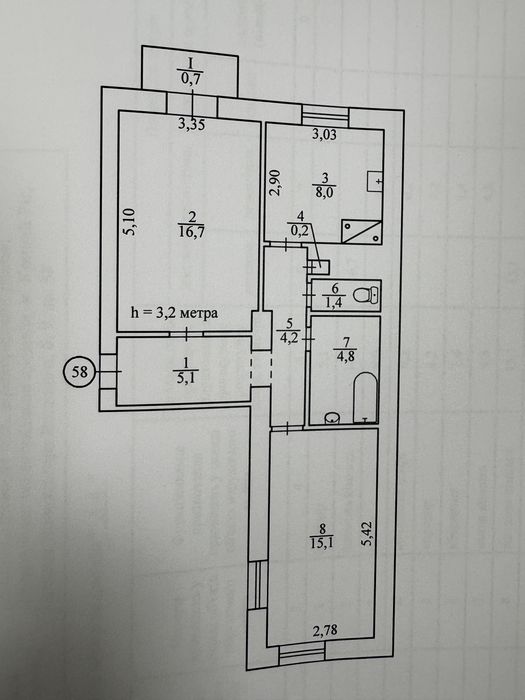 Квартира на вул. Володимира Великого в Кривому Розі, ID 332277, фото №7