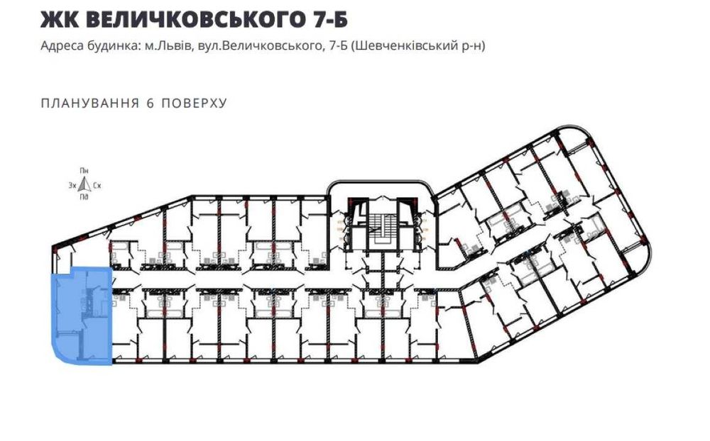 Квартира на вул. Величковського, 7-Б в Львів, ID 332973, фото №2