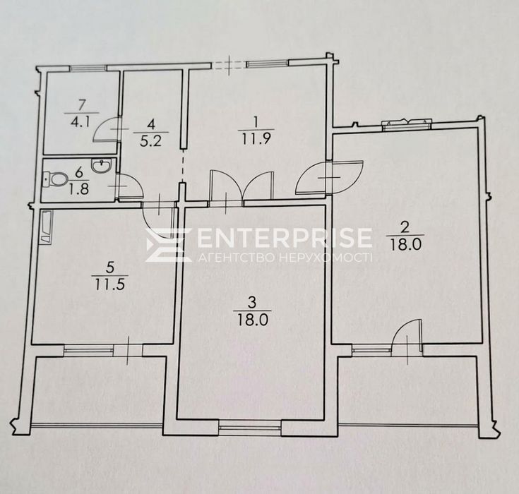 Квартира на вул. Ревуцького, 54 в Києві, ID 333030, фото №8