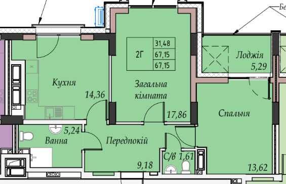 Квартира на ЖК Гідропарк в Івано-Франківськ, ID 337707, фото №2