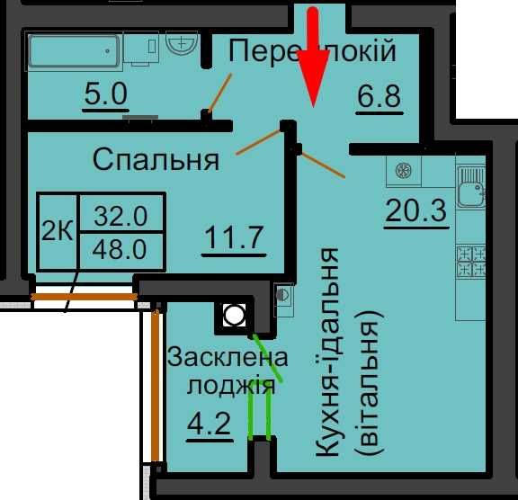 Квартира на Софіївська Борщагівка в Київ, ID 334451, фото №2