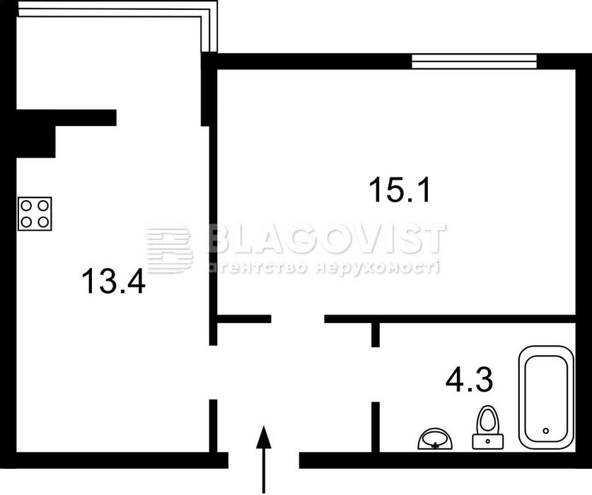 Квартира на вул. Сергія Колоса, 2 в Київ, ID 357540, фото №5