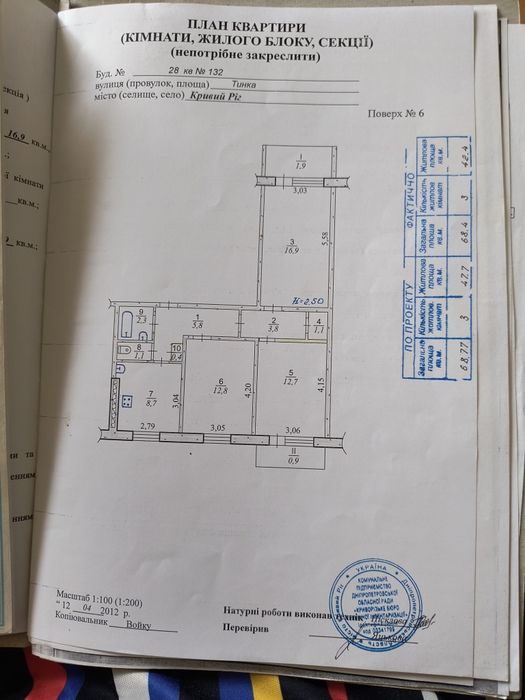 Квартира на вул. Генерала Радієвського, 28 в Кривий Ріг, ID 336078, фото №1
