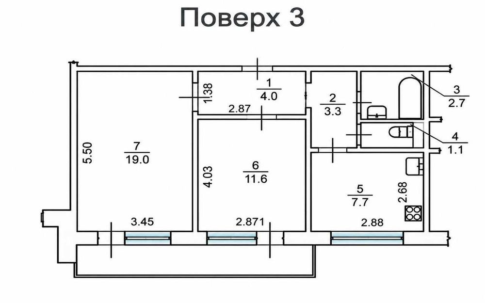 Квартира на вул. Ярослава Івашкевича, 5 в Києві, ID 337580, фото №9