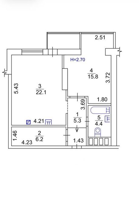 Квартира на вул. Ревуцького, 9 в Києві, ID 338835, фото №12