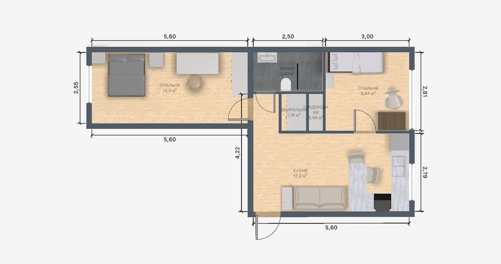 Квартира на вул. Театральна, 30 в Кременчуці, ID 340949, фото №10