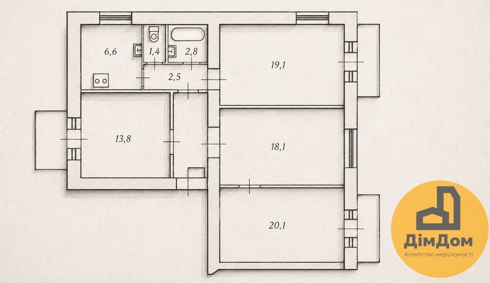 Квартира на вул. Хрещатик, 29 в Києві, ID 340607, фото №24