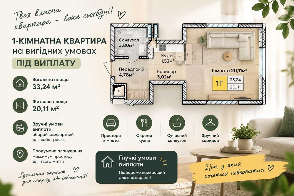 Квартира на ЖК «Синергія Київ» в Київ, ID 340941, фото №1