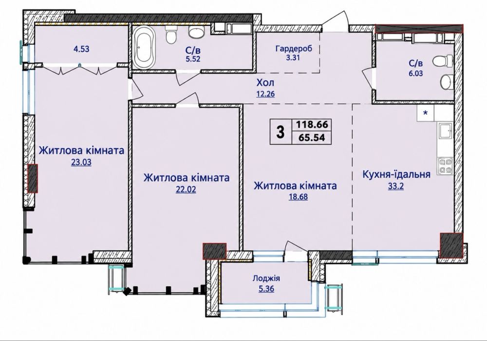 Квартира на вул. Андрія Верхогляда, 22Б в Київ, ID 341335, фото №5