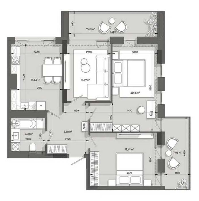 Квартира на ЖК Lennona Residents в Львів, ID 341716, фото №2