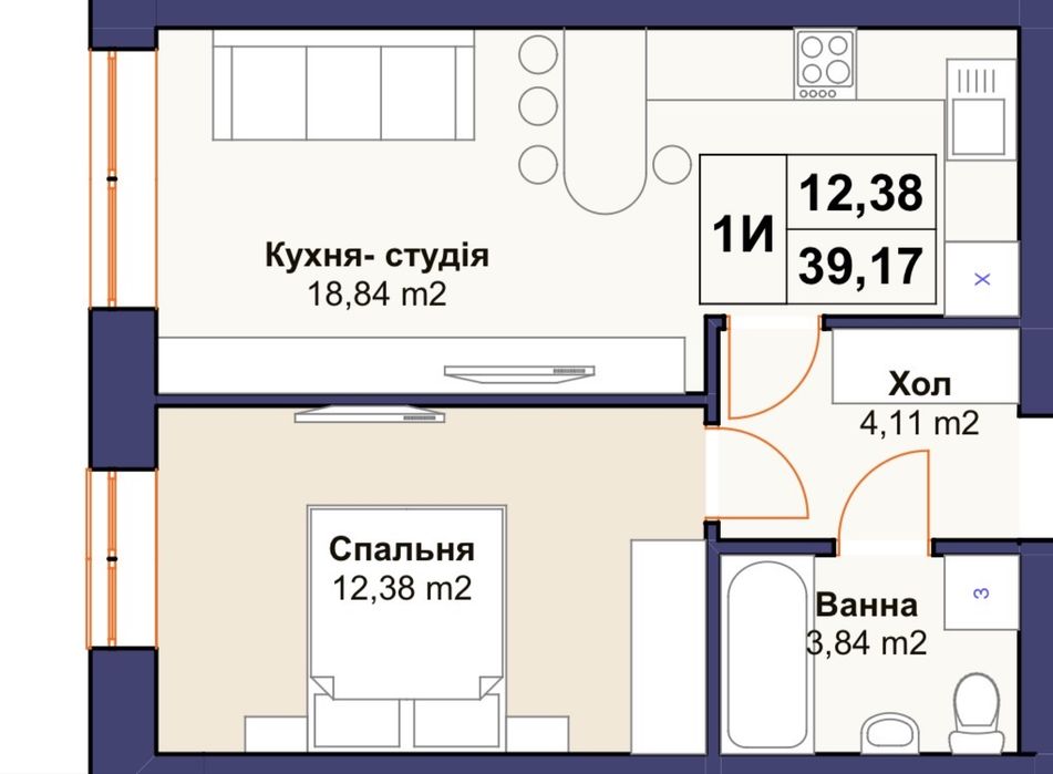 Квартира на Буча в Київ, ID 345085, фото №4