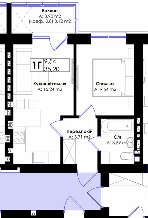 Квартира на Ірпінь в Києві, ID 346421, фото №14