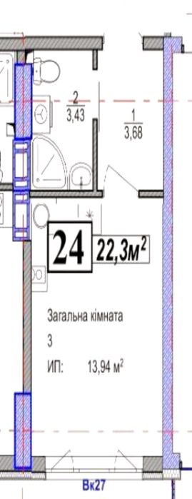 Квартира на біля метро Бориспільська в Київ, ID 356424, фото №3