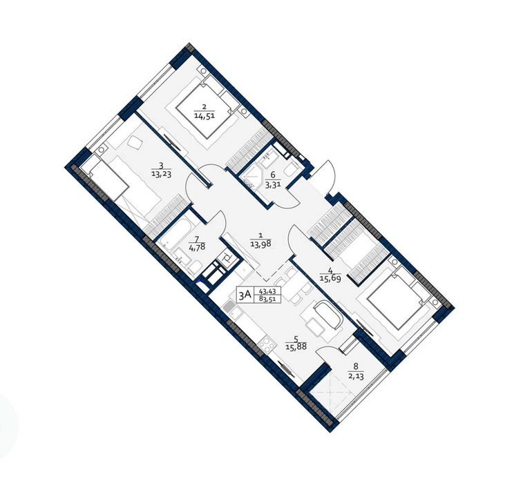 Квартира на вул. Сім'ї Кульженків, 22 в Київ, ID 346684, фото №3