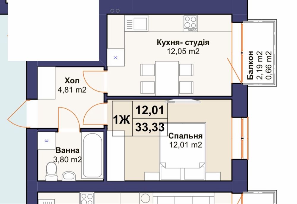 Квартира на Буча в Київ, ID 347529, фото №5