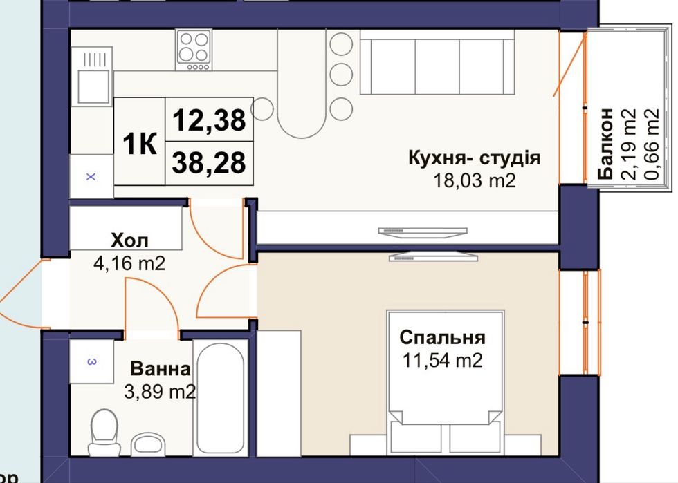 Квартира на Буча в Київ, ID 347833, фото №2