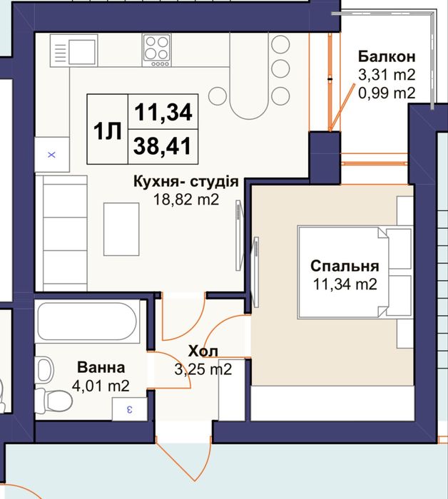 Квартира на Буча в Київ, ID 348296, фото №2