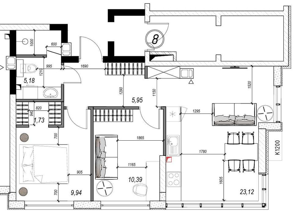Квартира на пл. Толбухіна в Одесі, ID 350503, фото №2