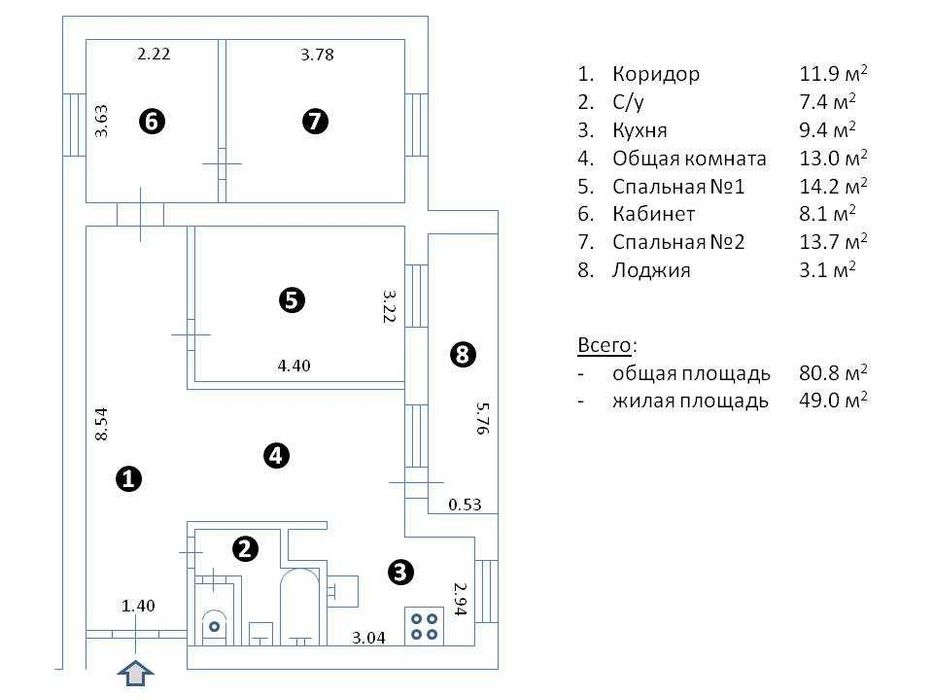 Квартира на бульв. Чоколівський, 40 в Києві, ID 348463, фото №23